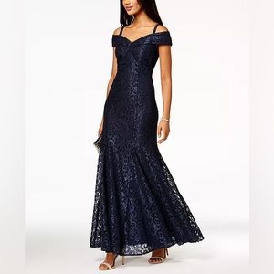 NEW WITH TAGS Navy Lace Formal dress Size 14 R&M Richard’s from Macy’s